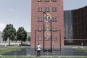 The memorial in front of the old Munich airport tower